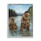 Stupell Industries Brown Grizzly Bear Family Fishing Mountain Lake Landscape Framed Giclee Art